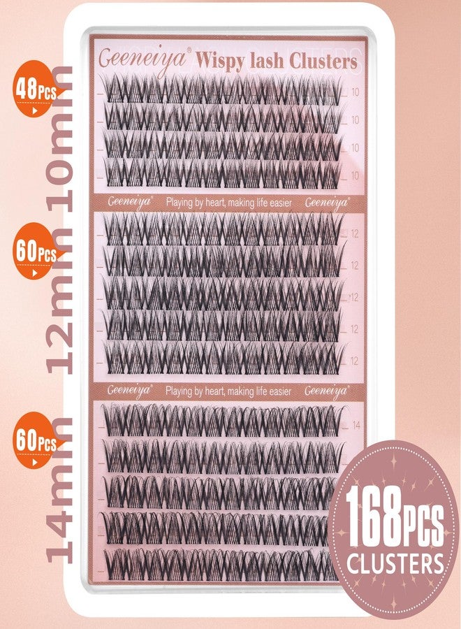 Geeneiya Medium Lash Clusters Short Wispy C Curl Eyelash Clusters 10-14MM Individual Eyelashes Natural Cluster Eyelash Extensions Natural Looking Cluster Lashes by Geeneiya (C Curl,10-12-14) - Image 5